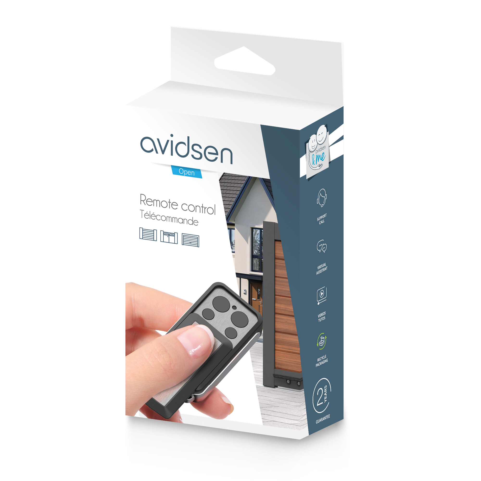 Télécommande avidsen 114253 pour portail, porte de garage et éclairage  extérieur - Motorisation