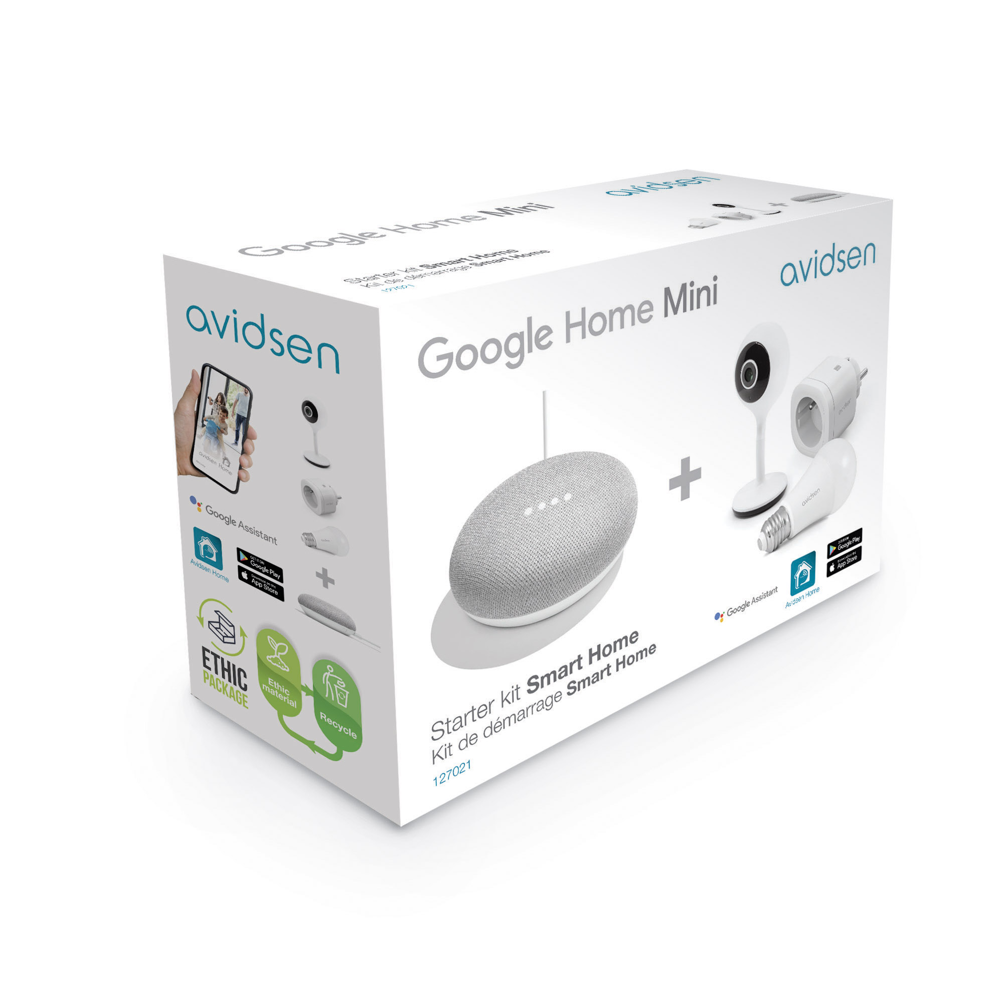 Kit de démarrage Avidsen Home avec une enceinte connectée Google Home 