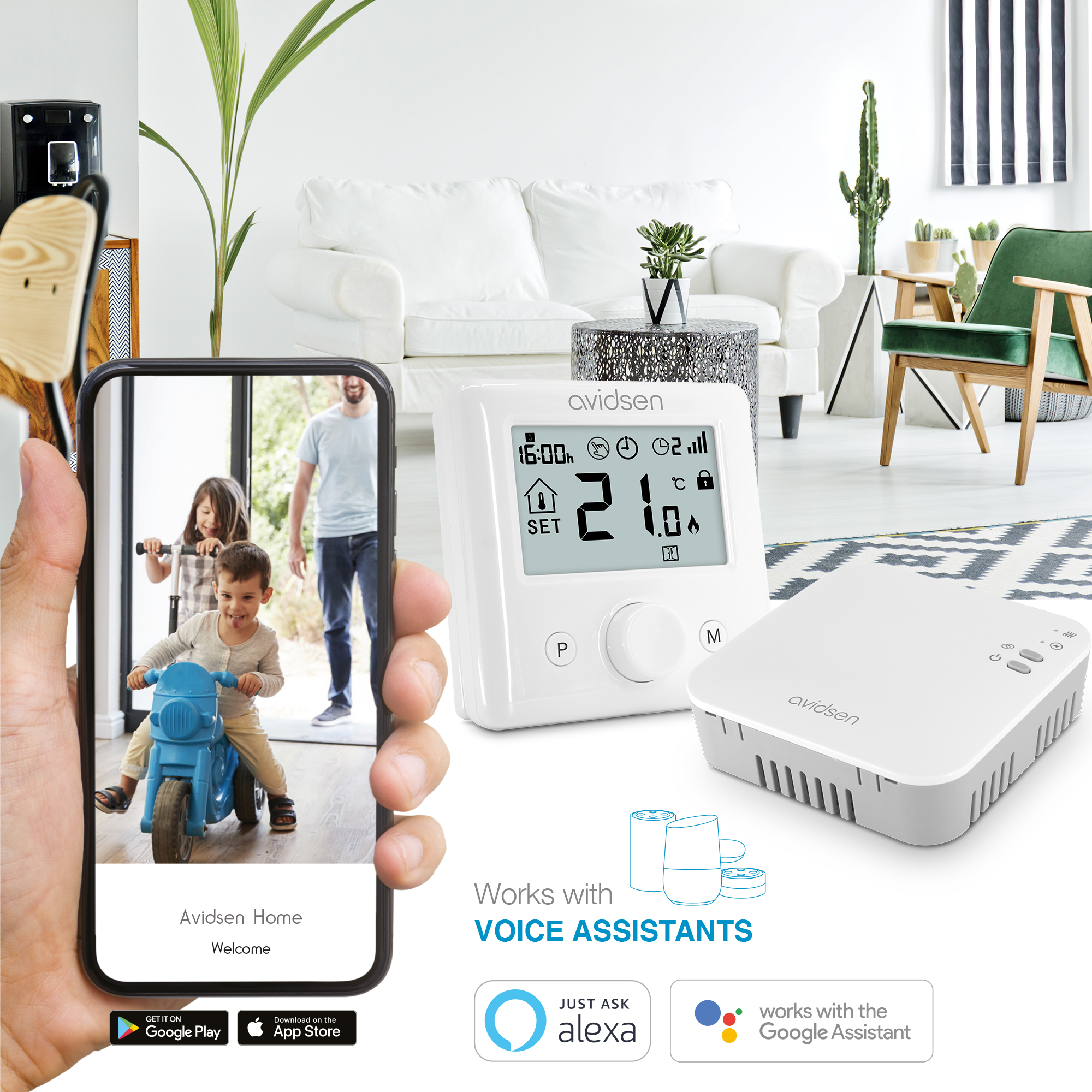 Avidsen HomeFlow WL : le thermostat sans fil connecté pour chaudières à gaz,  bois, fioul et pompe à chaleur non réversible 