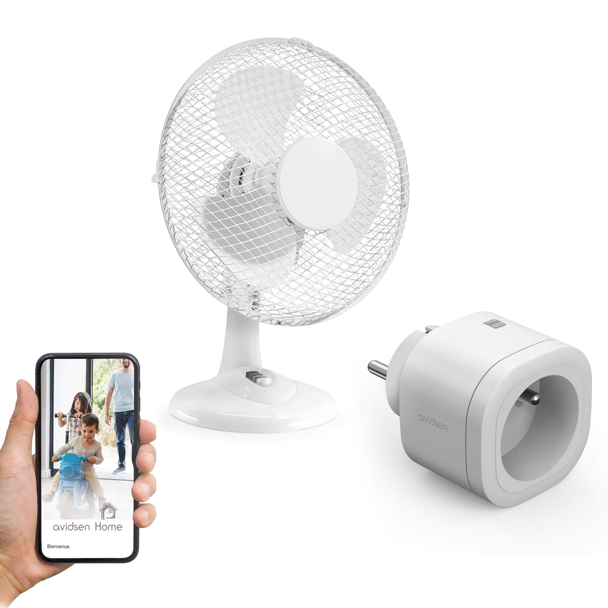 Mini ventilateur de bureau 11 cm avec tête inclinable à poser