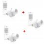 Lot de 3 Douilles télécommandées avec télécommande