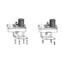 Bloc moteur droit / gauche seul BORA Fixation sur équerres - 861406 - Extel