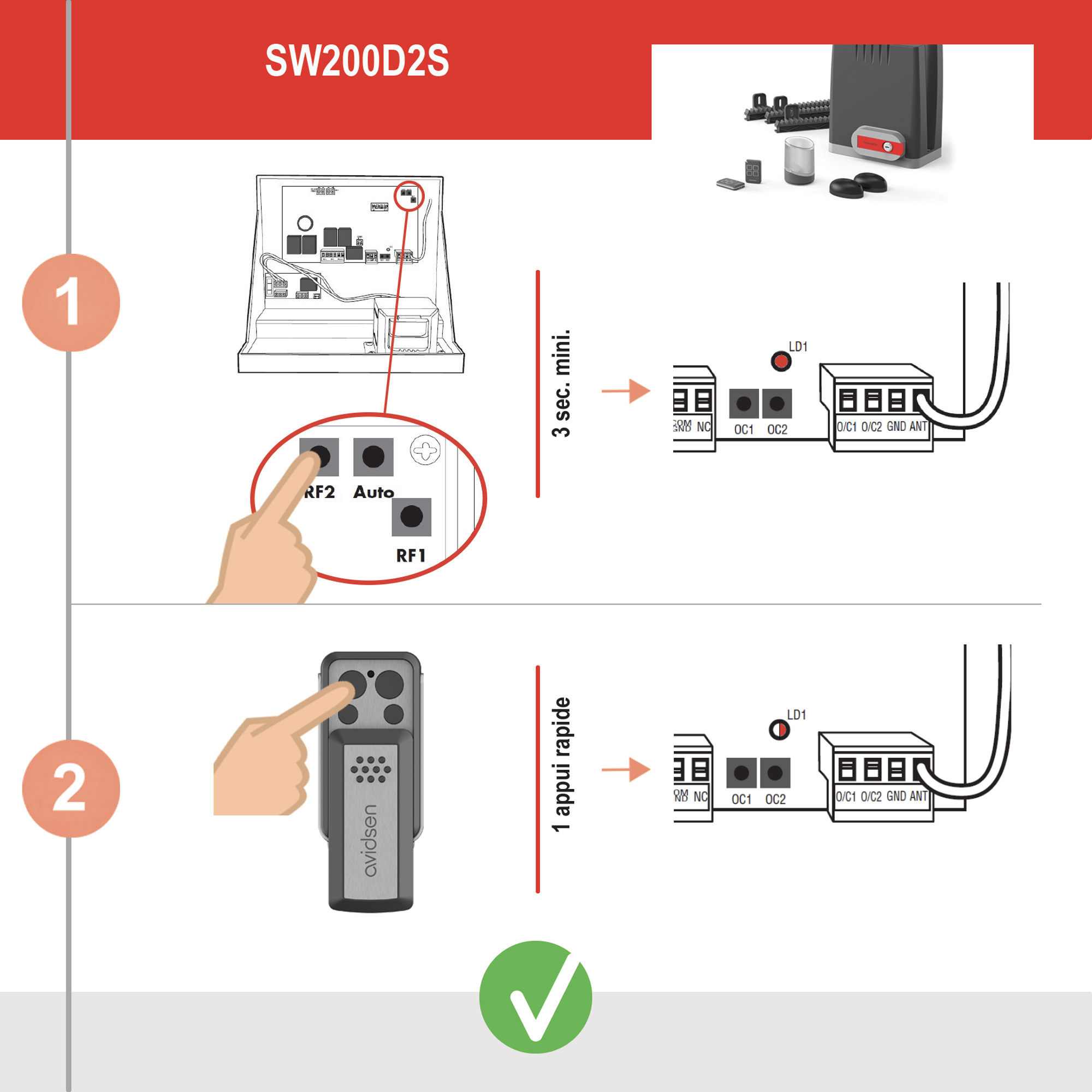 Suite à changement pile problème télécommande portail automatique