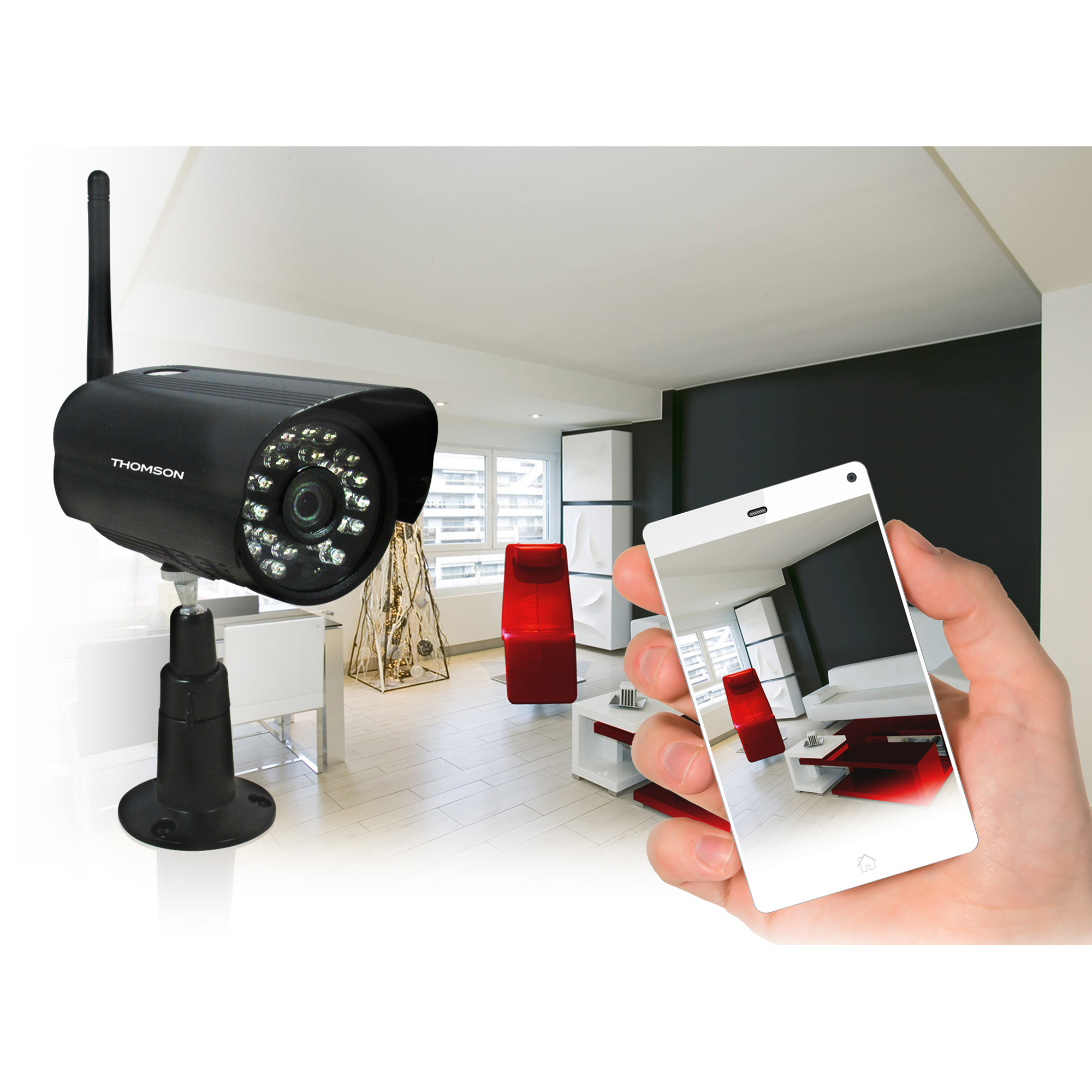 Enregistreur vidéo sans fil et connecté + 2 caméras - Ecran 9 (env 23cm) -  Sécurité