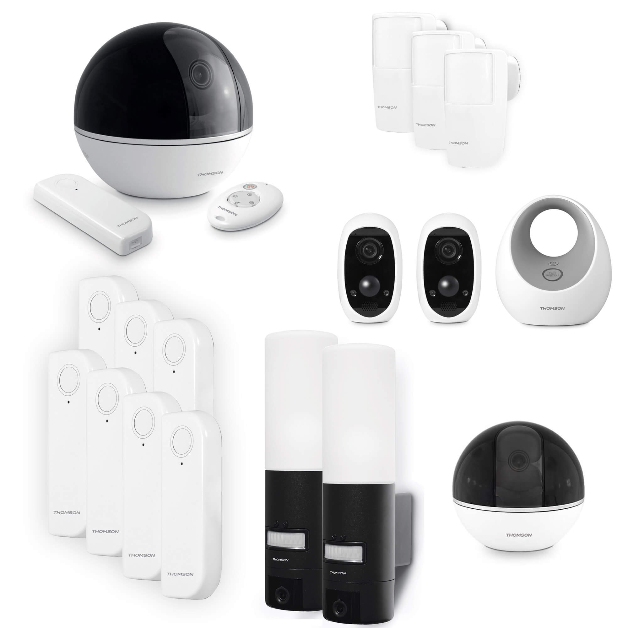kit complet de sécurité avec alarme pour maison et videosurveillance