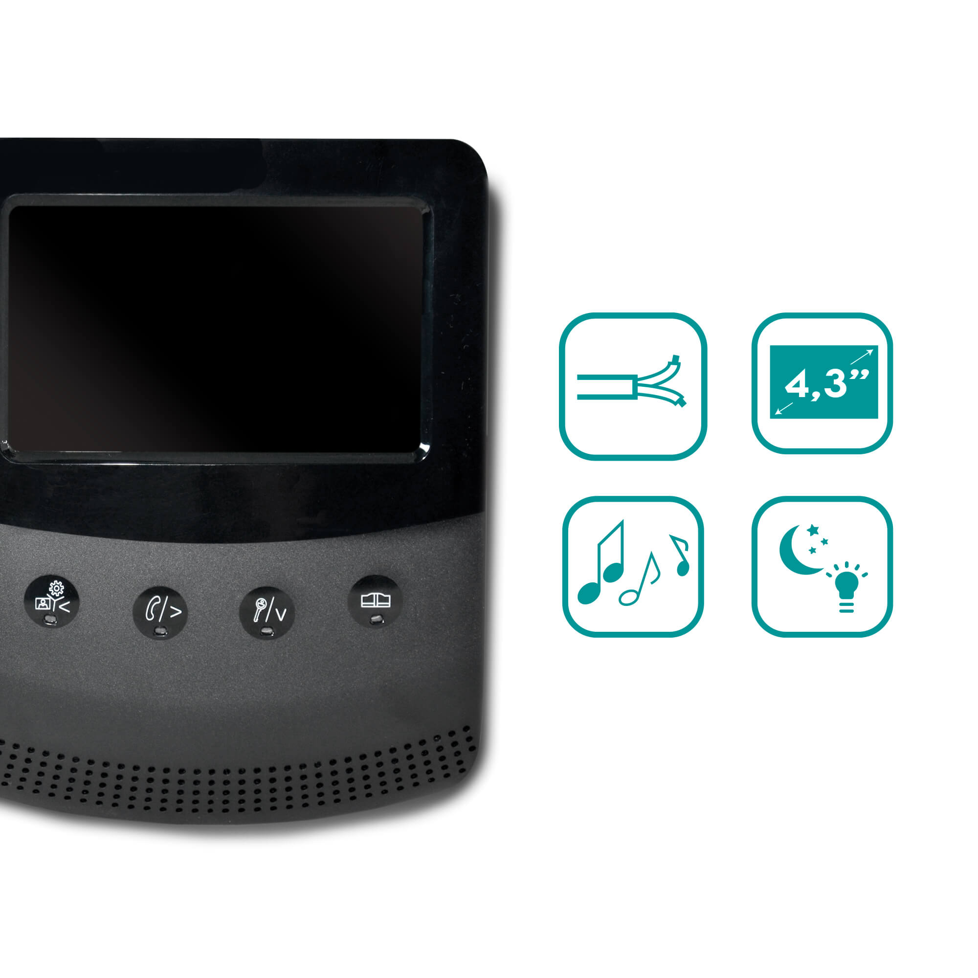 Interphone vidéo filaire design– écran LCD - Visiophonie