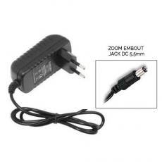 Transformateur 220 Volts en 12 Volts et 2 Ampères connecteur standard diamètre 5,5 mm