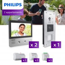 Interphone vidéo Philips Welcome Hive PRO pour 2 appartements
