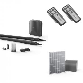 Kit Motorisation solaire téléscopique STYRKA 400 PREMIUM pour portail battant 5m 300kg