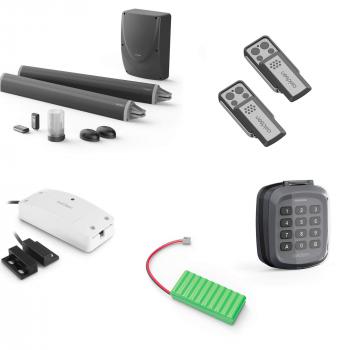 Kit Motorisation à vérin V300 connecté pour portail battant avec digicode et batterie de secours