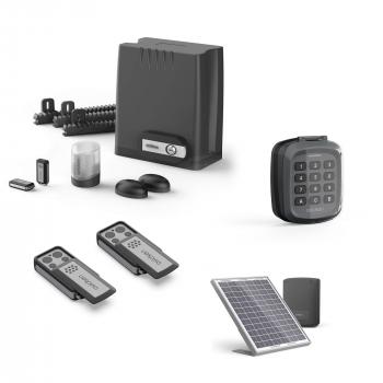 Kit Motorisation Avidsen OREA550 pour portail coulissant AVEC DIGICODE SANS FIL + kit solaire + 2 télécommandes