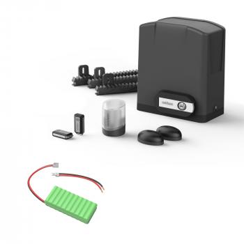 Motorisation connectée pour portail coulissant avec batterie de secours - 4m extensible à 8 m - jusqu'à 500 kg - Avidsen Orea Connect