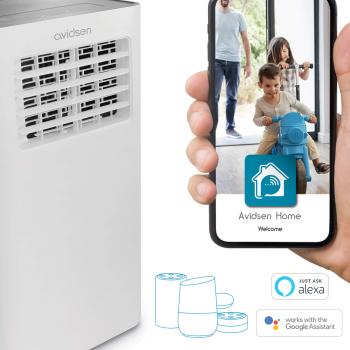 HomeFresh - Climatiseur mobile / Ventilateur / Déshumidificateur mobile connecté Alexa, Google et AvidsenHome