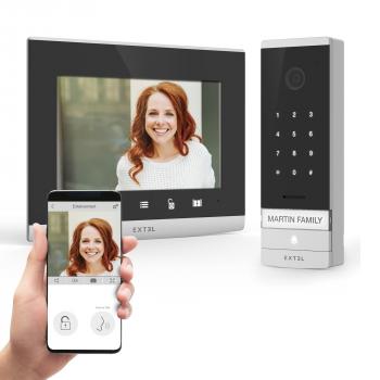 Visiophone filaire et connecté avec digicode intégré = digicode connecté - Extel Code Connect