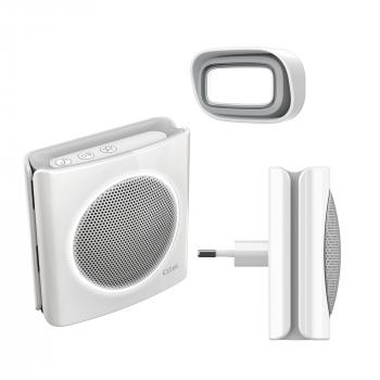 Lot de 2 sonnettes sans fil interconnectées diBi Kit avec 1 bouton d'appel