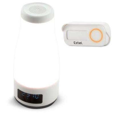 Sonnette sans fil MOOD avec enceinte bluetooth et lampe intégrée blanche - 083701 - Extel