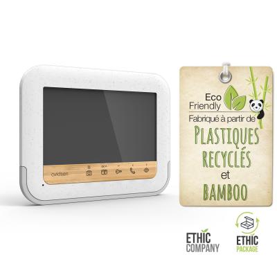 Plastique recyclés et bamboo pour le visiophone et la platine de rue