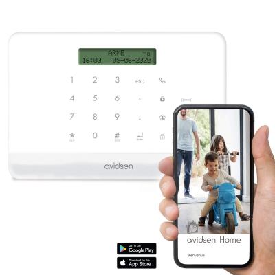 Ecran de l'alarme connecté avec l'application smartphone Avidsen Home
