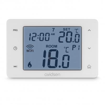 Thermostat connecté pour chaudière vue de face