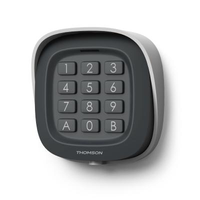 Vue de 3/4 du clavier à code sans fil Thomson