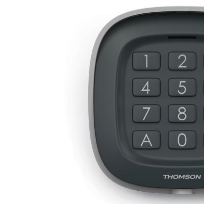 Vue de la moitier gauche du clavier à code Thomson