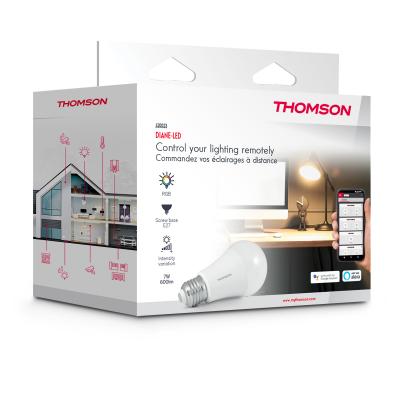 Carton de l'ampoule connectée E27 Thomson