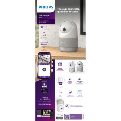 Kit Visiophone filaire connecté Connect 2 + Caméra intérieure connectée  Look + Caméra extérieure connecté View - WelcomeEye - Philips