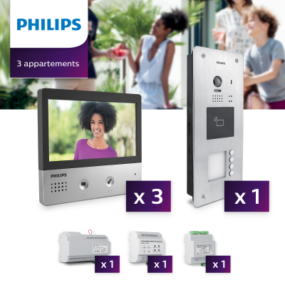 Interphone vidéo Philips pour 2 appartements