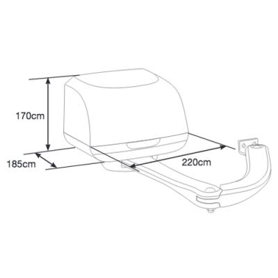 Moteur pour motorisation BORNEO Dimensions - 863406 - Extel
