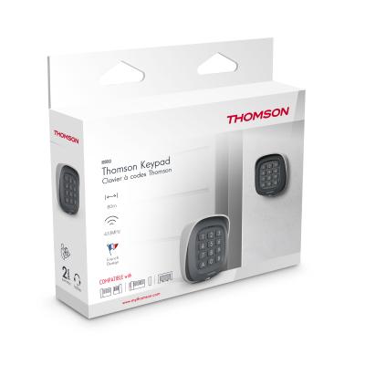 Vue de 3/4 du clavier à code Thomson