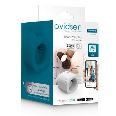 Carton packaging de la prise connectée Avidsen Home