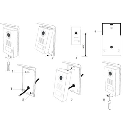 Platine de rue supplémentaire pour LEVO Access - NOVA - ICE - STEP Access Schéma Montage - 720302 - Extel