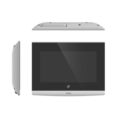 Vue de dessus de l'écran de l'interphone vidéo Extel Wave