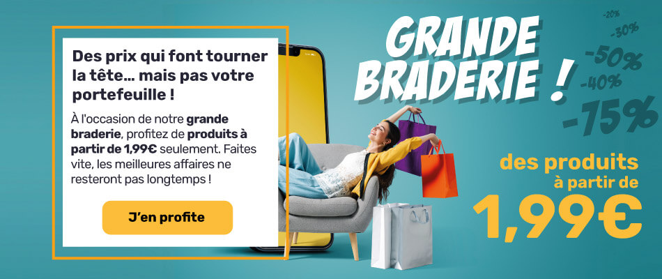 Braderie de l'été : produits à partir de 1,99€