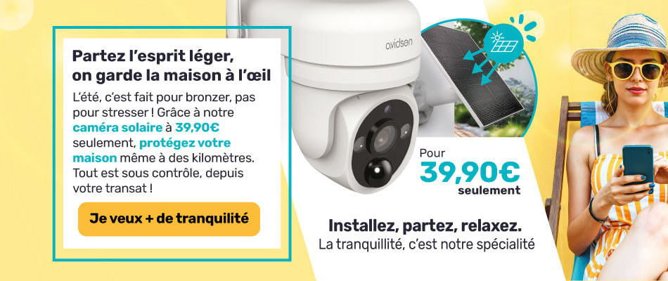 La sécurité avant tout : caméra IP extérieure SOLAIRE à 39,9€ seulement !