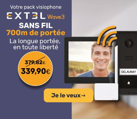 Pack visiophone connecté + répéteur 700m de porte à 339,9€ au lieu de 379,82€