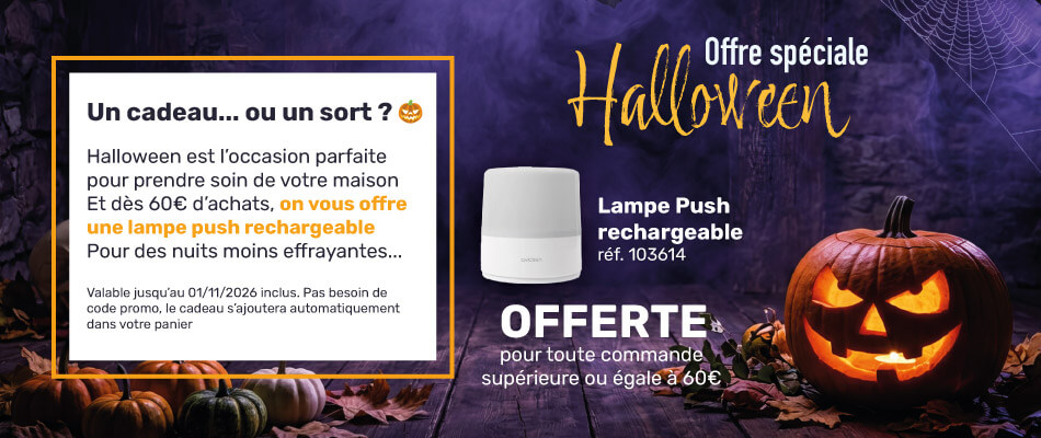 Halloween : une lampe push offerte &agrave; partir de 60&euro; d'achats