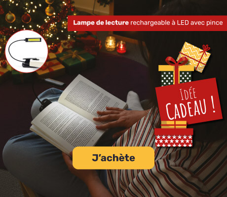 Idée cadeau de noël : lampe de lecture rechargeable à Led