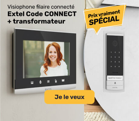 Prix sp&eacute;cial : visiophone filaire + transformateur DIN