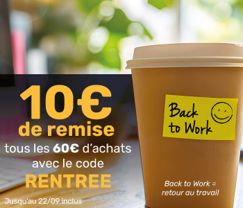 Rentrée : 10€ de remise tous les 60€ d'achats avec le code RENTREE