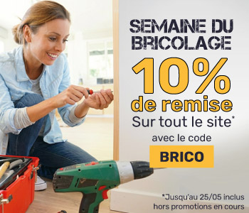 10% de remise sur tout hors produits remisés avec le code BRICO
