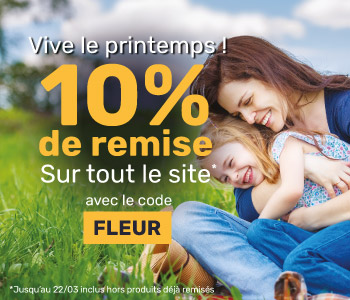 10% de remise sur tout le site avec le code FLEUR hors produits déjà remisés
