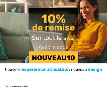 Nouveau design : 10% de remise sur tout le site avec le code NOUVEAU10 (hors produits déjà remisés)