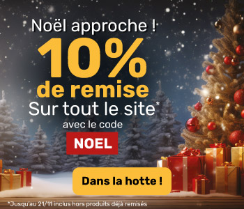 10% de remise sur tout le site avec le code NOEL (hors produits déjà remisés)