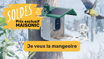 SOLDES : Mangeoire connect&eacute;e solaire - meilleur prix du web