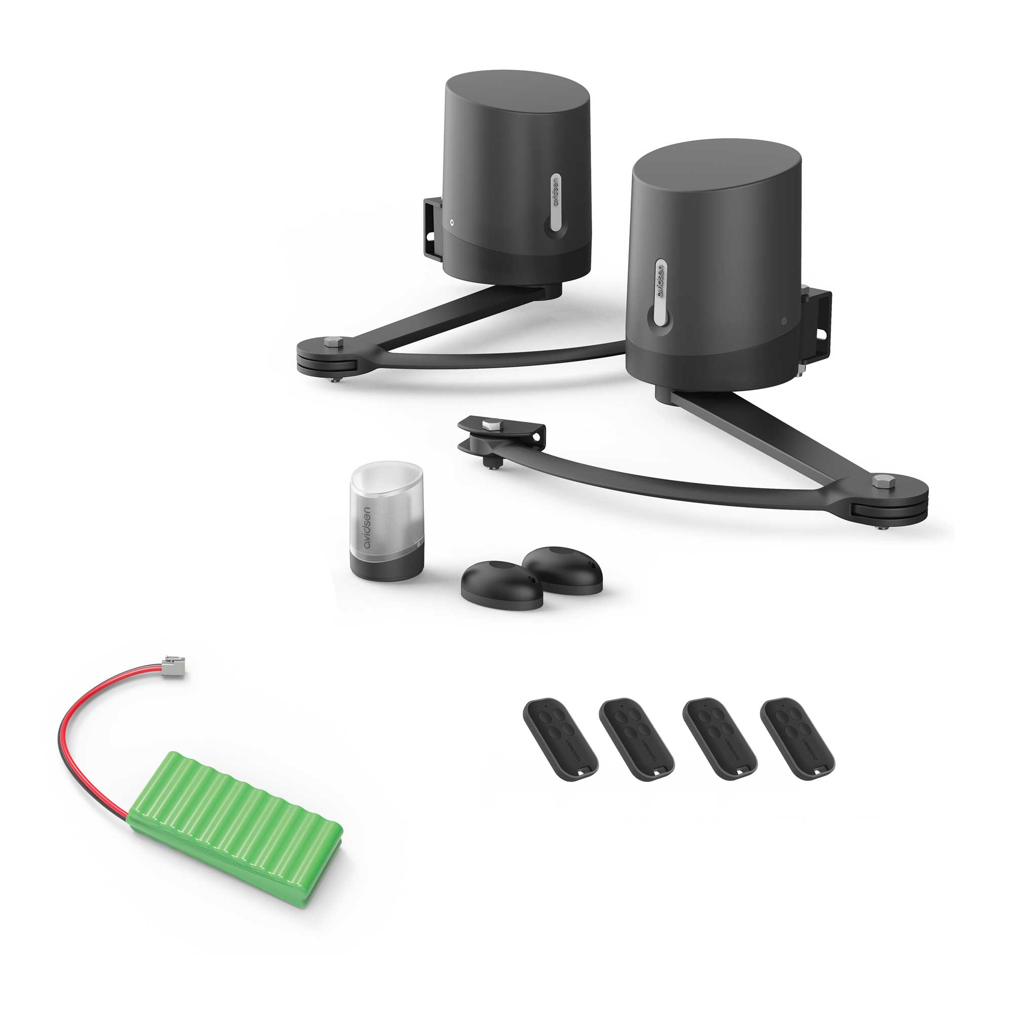 Motorisation avec batterie pour portail Ă battants Avidsen ORANE510 jusqu'Ă 5m et 500kg