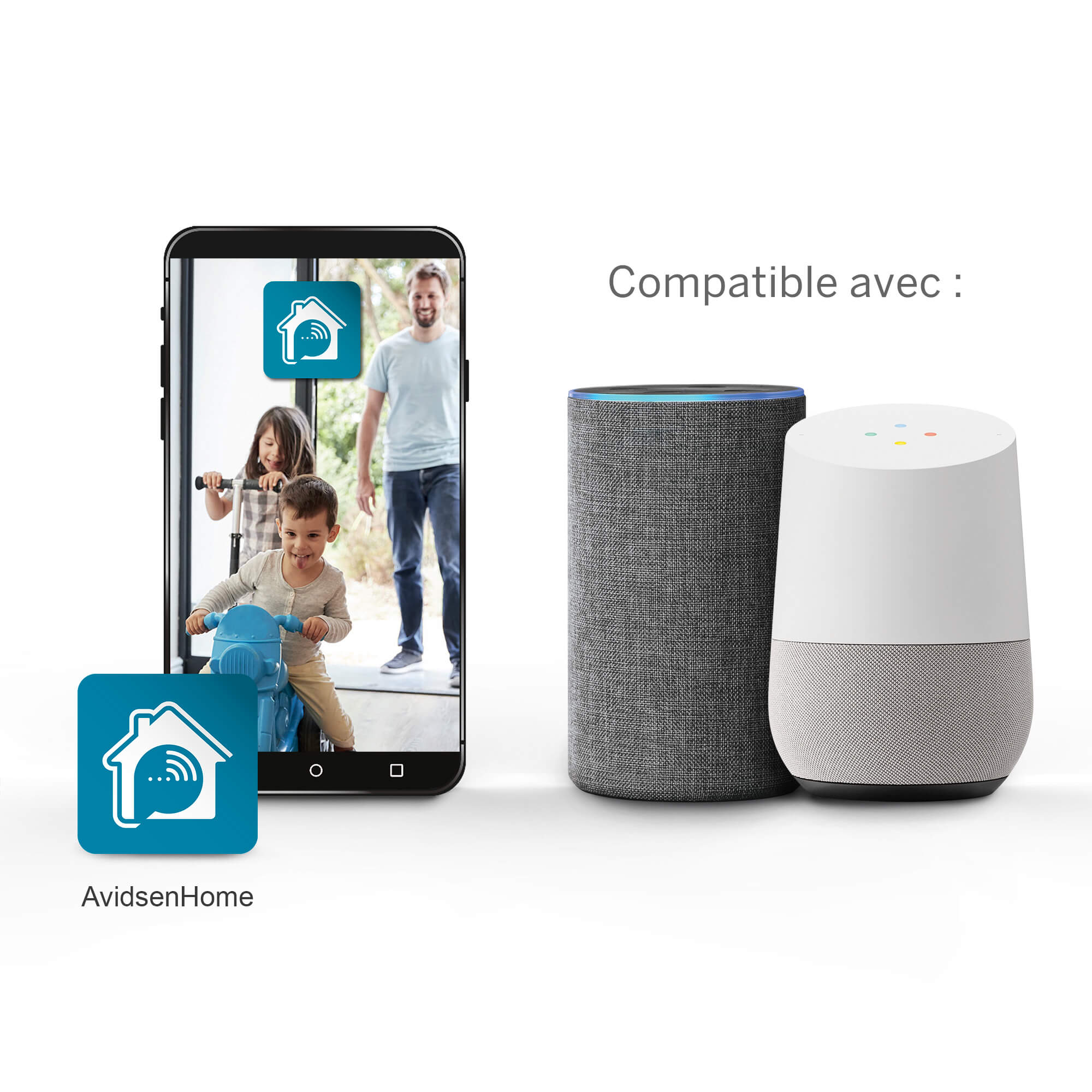Caméra extérieure avec éclairage intelligent Avidsen Home Spotlight
