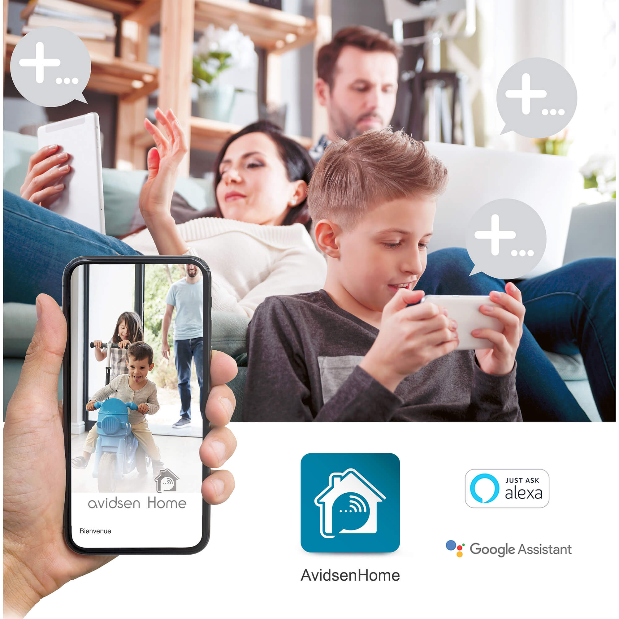 Caméra extérieure avec éclairage intelligent Avidsen Home Spotlight