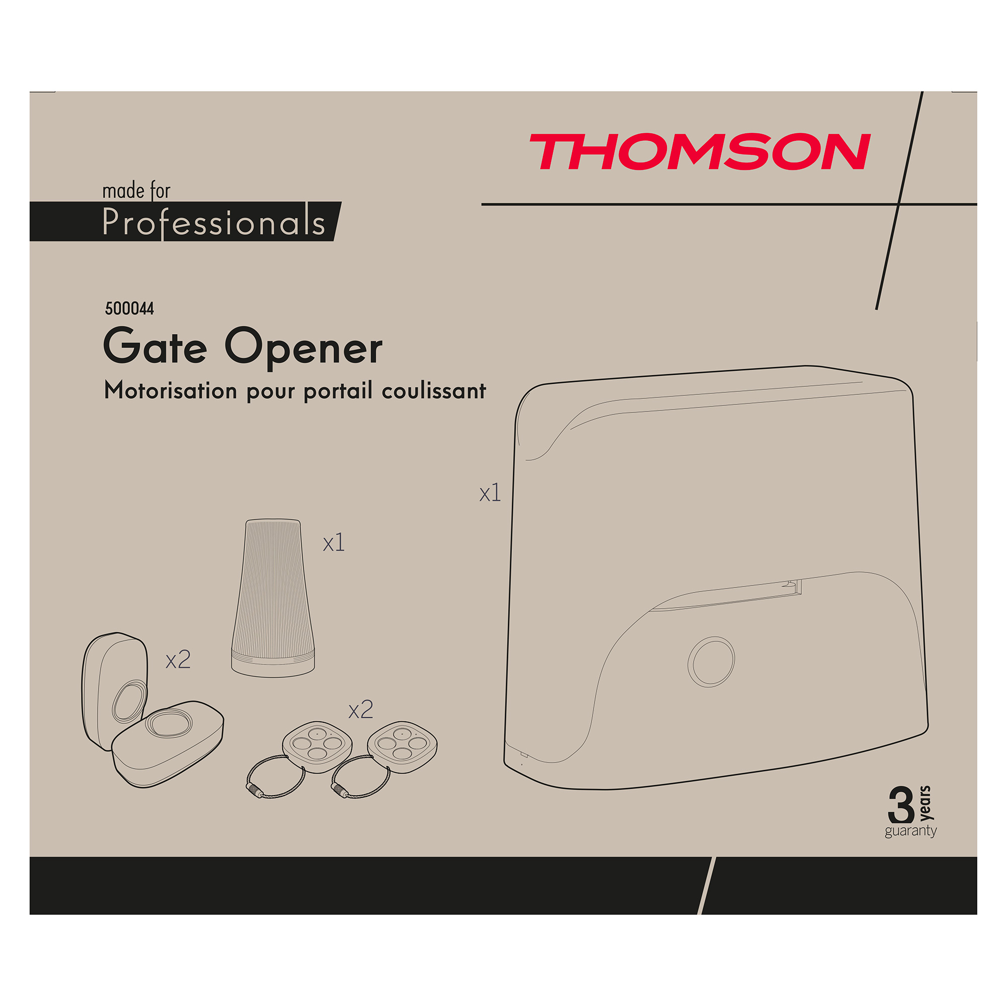 Kit motorisation pour portail coulissant - Thomson - 500044