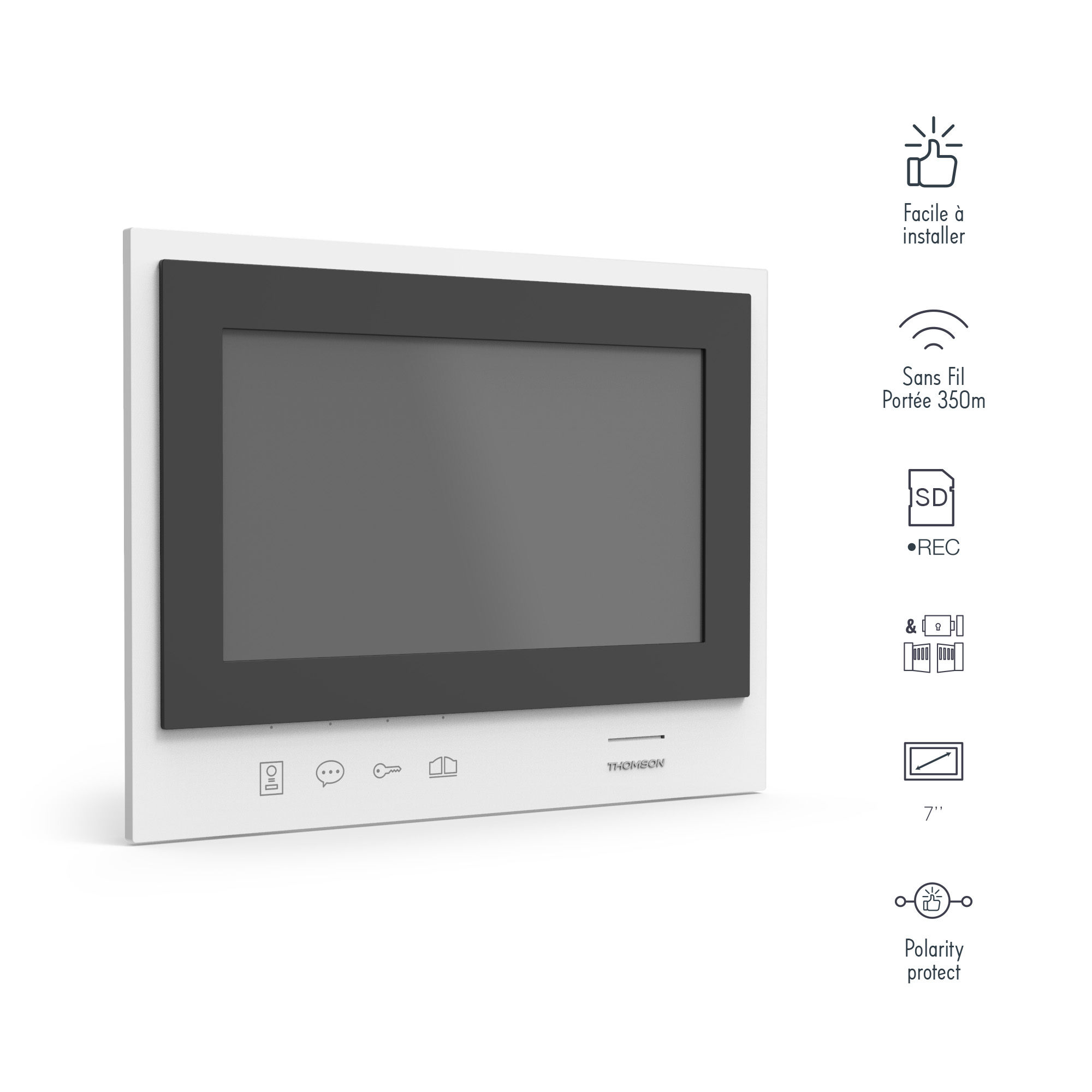Visiophone Solaire et sans fil simple à installer avec écran nomade - Thomson Air